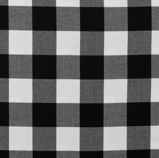 Tecido Tartan Escocês Xadrez Preto & Branco
