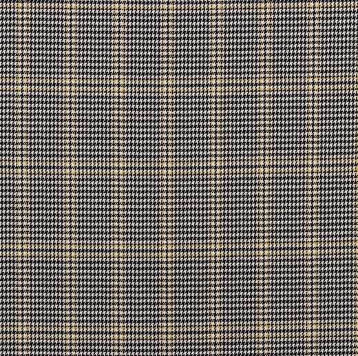 Tecido Tartan Escocês Xadrez Preto & Mostarda