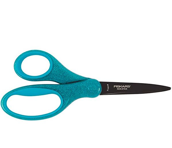 Tesoura Criança Glitter Azul Brilhante 18 cm | Fiskars