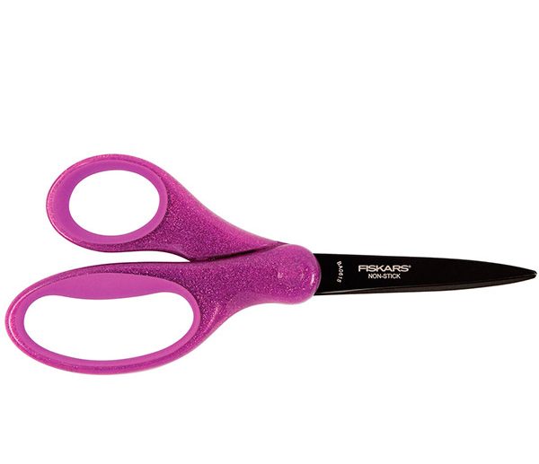Tesoura Criança Glitter Violeta Brilhante 18 cm | Fiskars