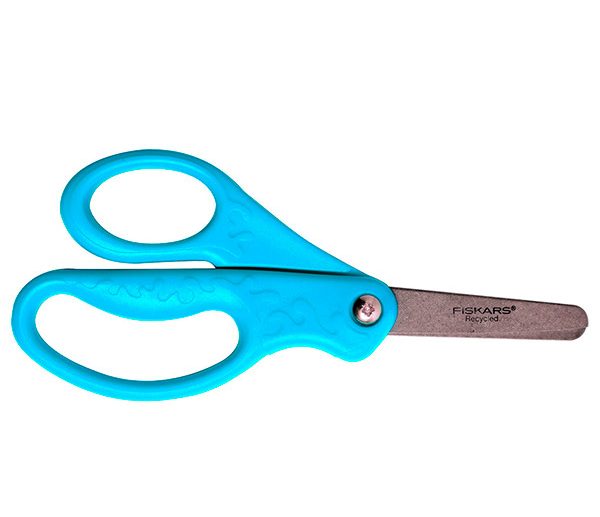 Tesoura Criança Pontas Redondas Reciclada Azul 13 cm | Fiskars