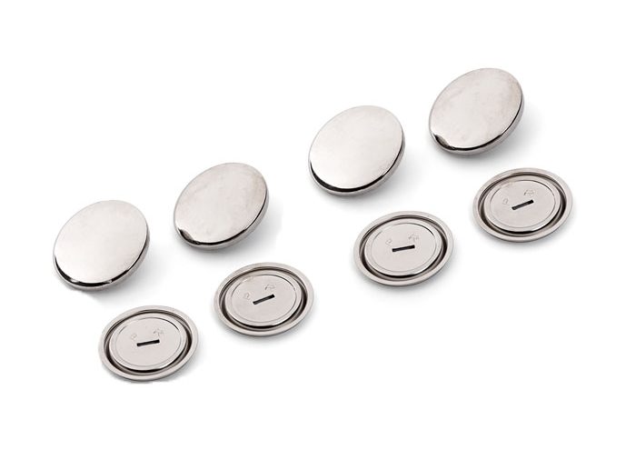 Big Pack Botões Básicos de Metal para Forrar Prateado Ø11 mm | Prym
