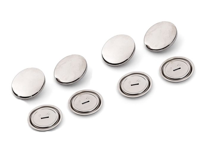 Big Pack Botões Básicos de Metal para Forrar Prateado Ø15 mm | Prym