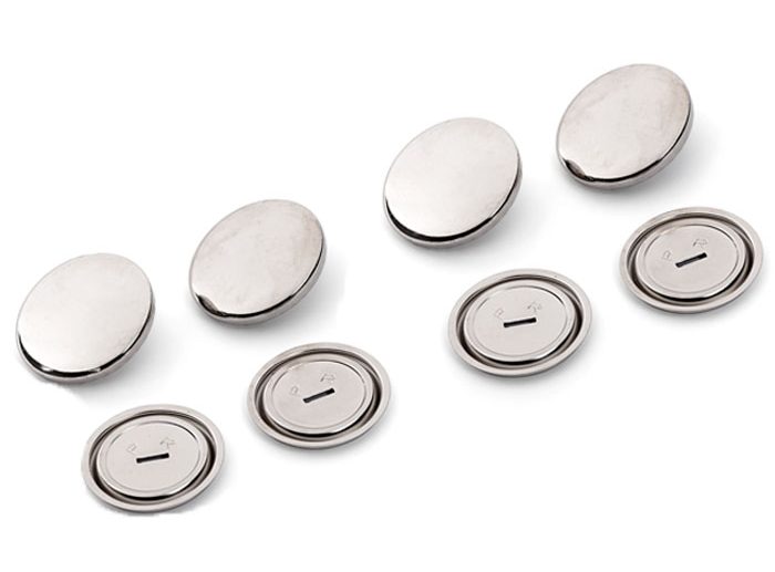 Big Pack Botões Básicos de Metal para Forrar Prateado Ø19 mm | Prym