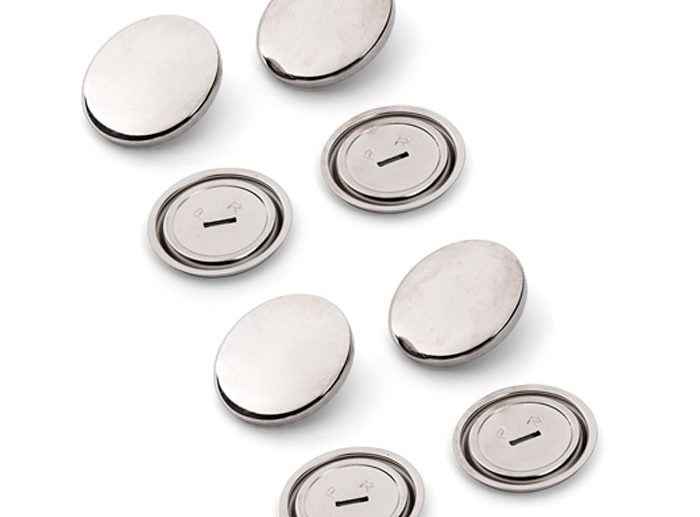 Big Pack Botões Básicos de Metal para Forrar Prateado Ø23 mm | Prym