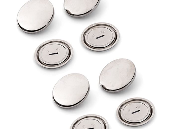 Big Pack Botões Básicos de Metal para Forrar Prateado Ø29 mm | Prym