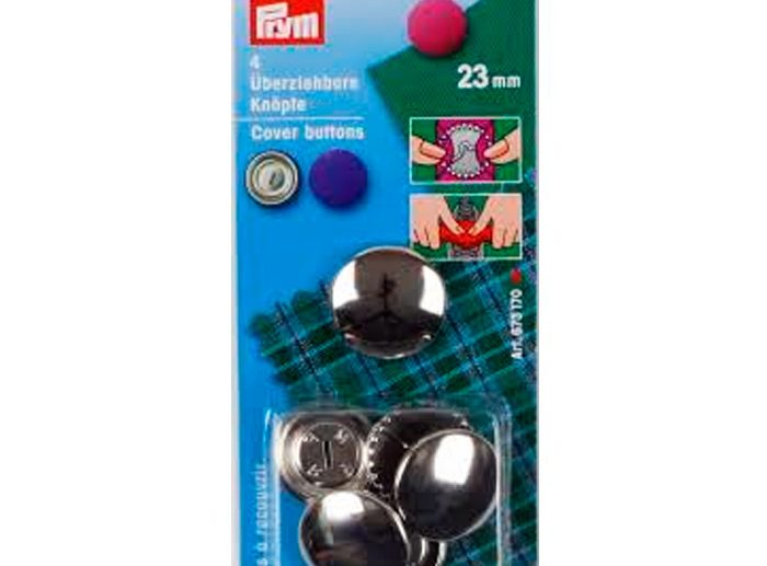 Botões Básicos de Metal para Forrar Prateado Ø23 mm | Prym