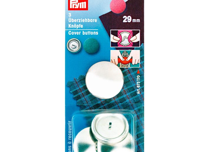 Botões Básicos de Metal para Forrar Prateado Ø29 mm | Prym