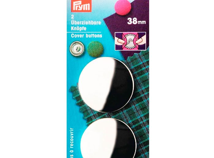 Botões Básicos de Metal para Forrar Prateado Ø38 mm | Prym