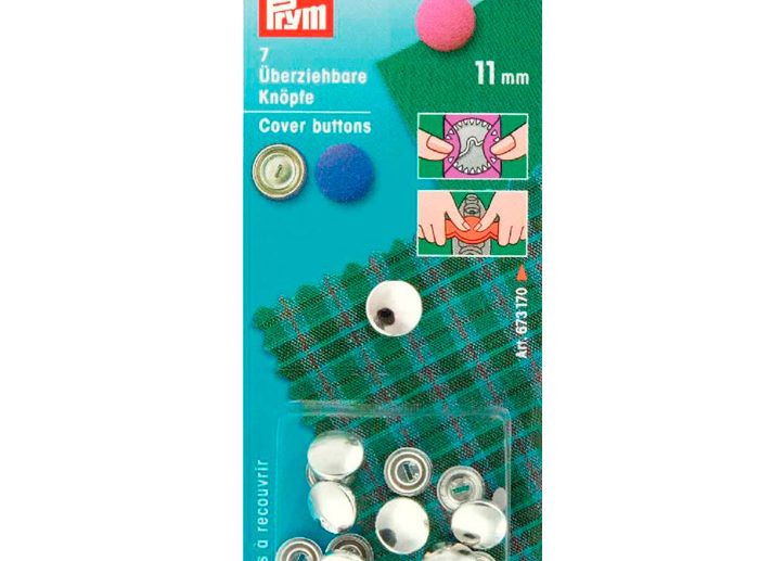 Botões Básicos de Metal para Forrar Prateado Ø11 mm | Prym