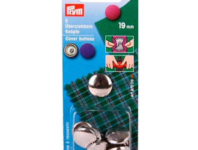 Botões Básicos de Metal para Forrar Prateado Ø19 mm | Prym