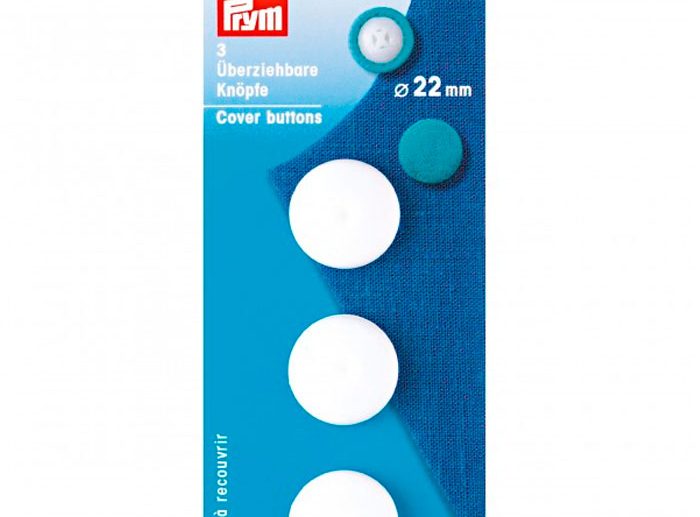 Botões Básicos de Plástico para Forrar Branco Ø22 mm | Prym
