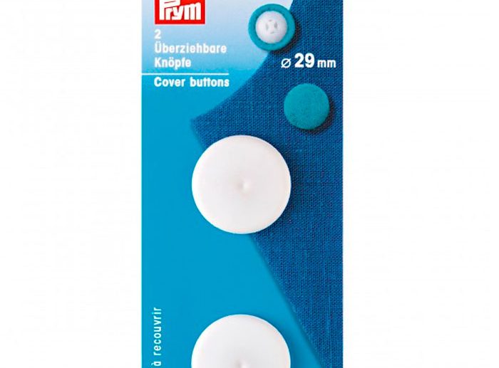 Botões Básicos de Plástico para Forrar Branco Ø29 mm | Prym