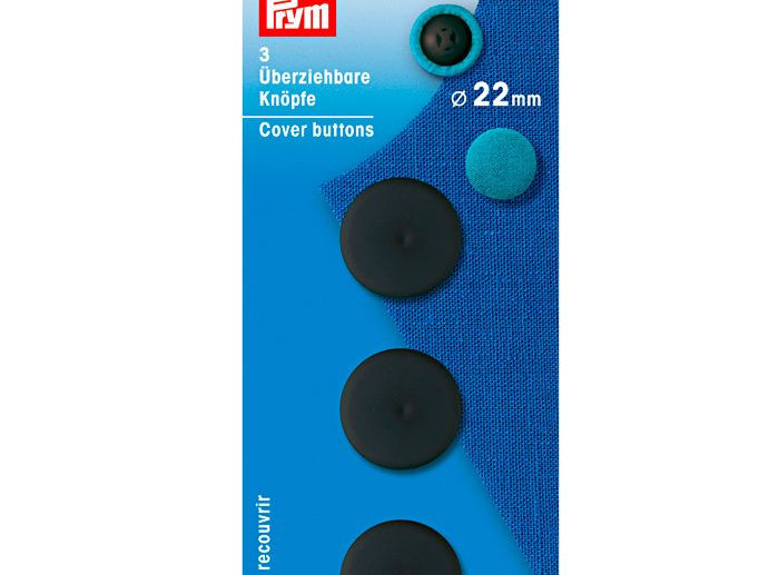 Botões Básicos de Plástico para Forrar Preto Ø22 mm | Prym