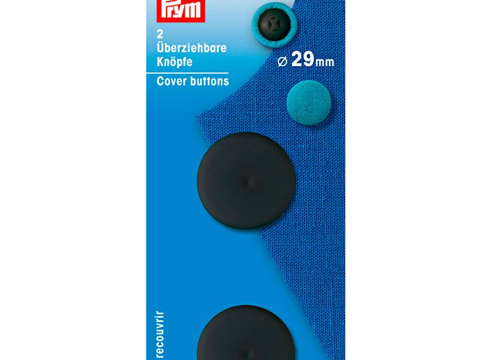 Botões Básicos de Plástico para Forrar Preto Ø29 mm | Prym