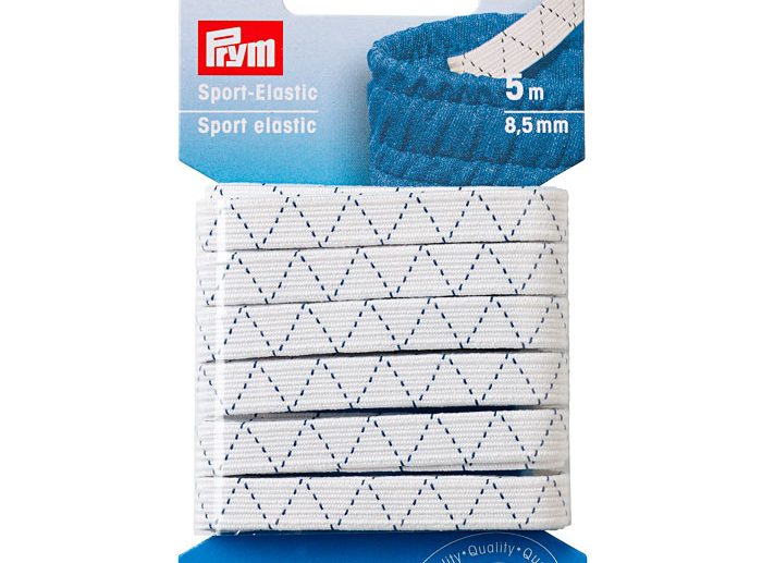 Elástico Premium para Desporto Zig-Zag Branco 8.5 mm | Prym