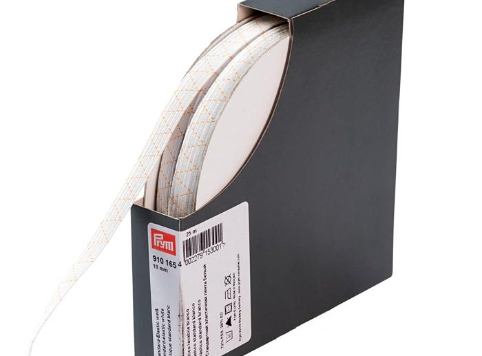 Elástico Standard Zig-Zag Branco 10 mm Rolo | Prym