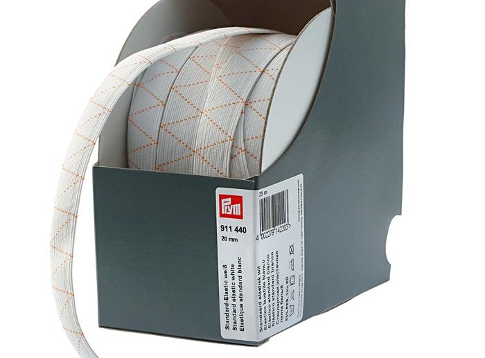 Elástico Standard Zig-Zag Branco 20 mm Rolo | Prym