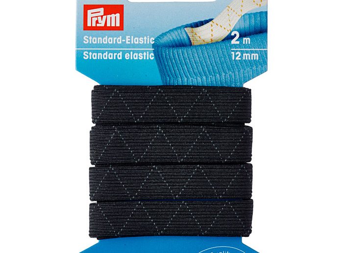 Elástico Standard Zig-Zag Preto 12 mm | Prym