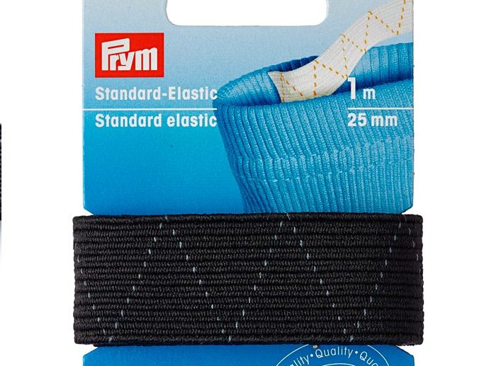 Elástico Standard Zig-Zag Preto 25 mm | Prym
