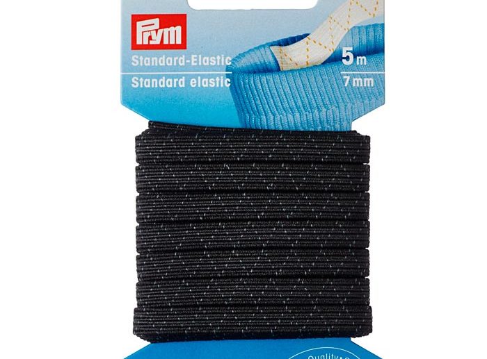 Elástico Standard Zig-Zag Preto 7 mm | Prym