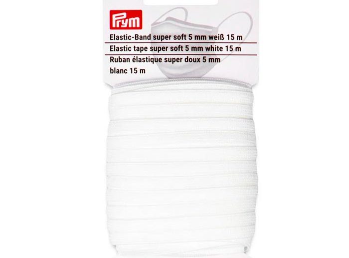Elástico Super Suave para Pele/Máscaras Branco 5 mm | Prym
