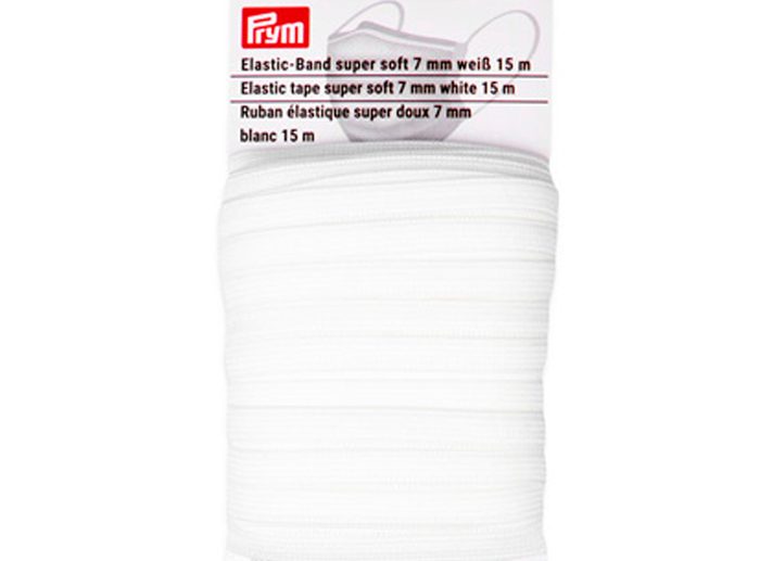 Elástico Super Suave para Pele/Máscaras Branco 7 mm | Prym