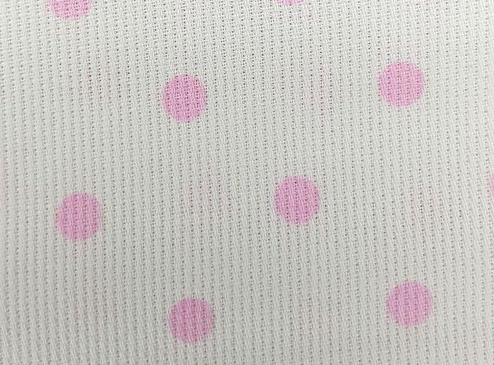 Fustão de Algodão Branco & Bolinhas Rosa