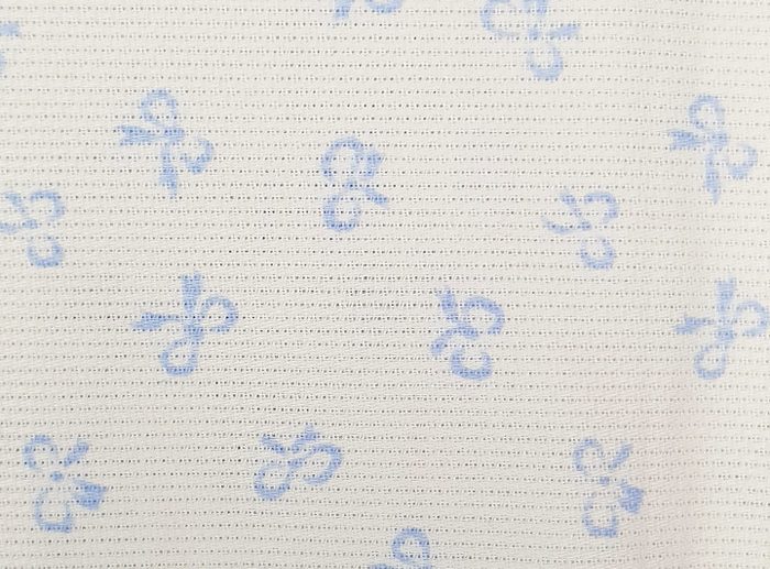 Fustão de Algodão Branco & Laços Azuis
