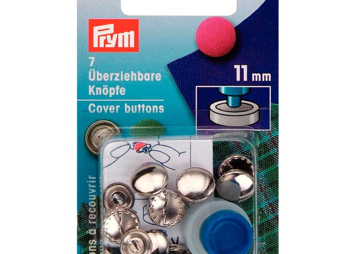Kit Botões Básicos de Metal para Forrar Prateado Ø11 mm | Prym
