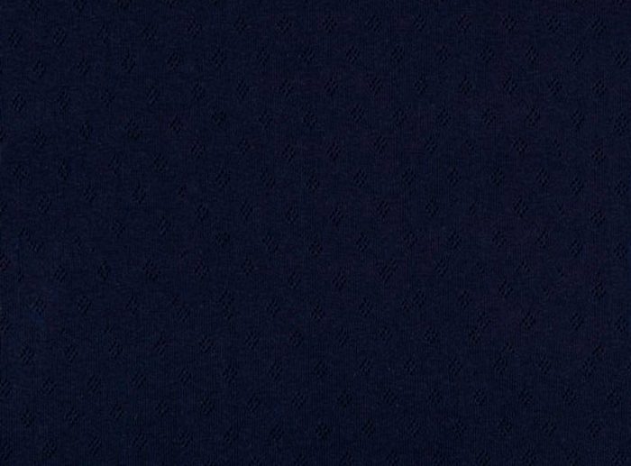 Malha Perfurada de Algodão Azul Marinho/Navy