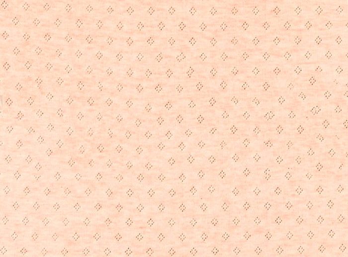 Malha Perfurada de Algodão Rosa Mesclado