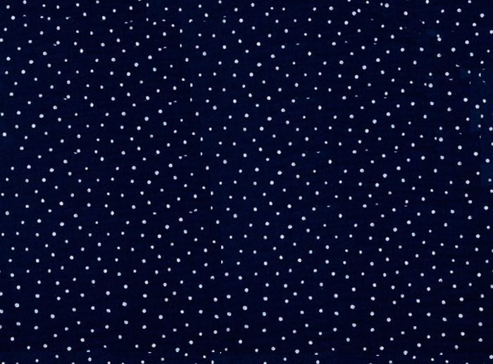 Musselina/Gaze Dupla Bolinhas Azul Marinho/Navy