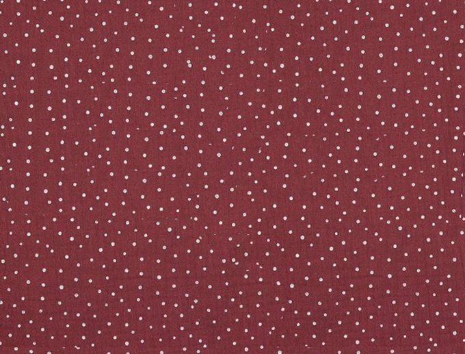 Musselina/Gaze Dupla Bolinhas Bordeaux