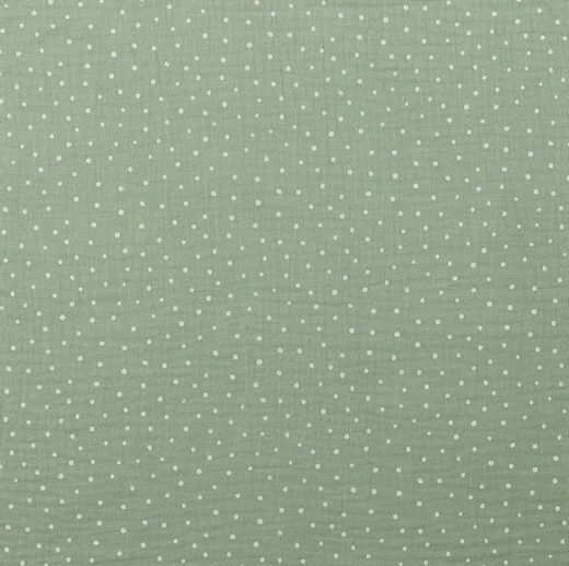 Musselina/Gaze Dupla Bolinhas Menta