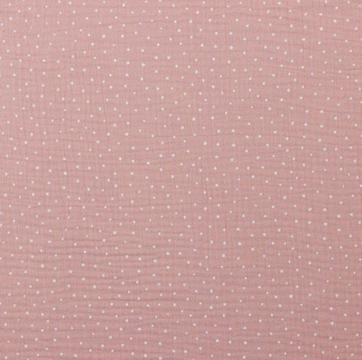 Musselina/Gaze Dupla Bolinhas Rosa