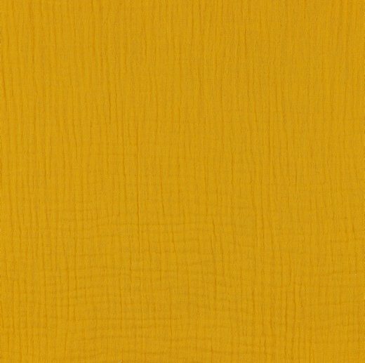 Musselina/Gaze Dupla de Algodão Orgânico Amarelo Torrado