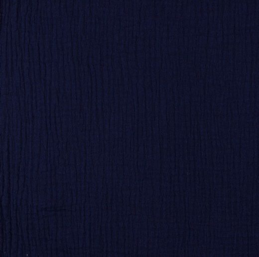 Musselina/Gaze Dupla de Algodão Orgânico Azul Marinho/Navy