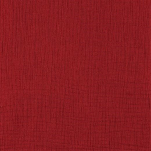 Musselina/Gaze Dupla de Algodão Orgânico Vermelho