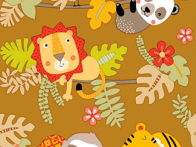 Tecido Cool Jungle Mostarda/Ocre