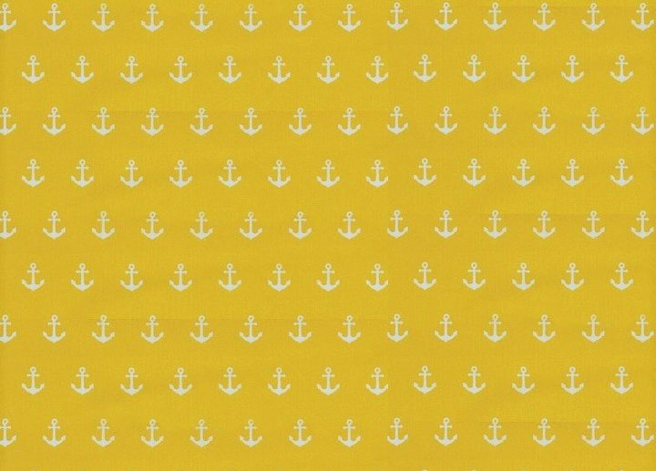 Tecido de Algodão Âncoras Pequenas Amarelo | Poppy
