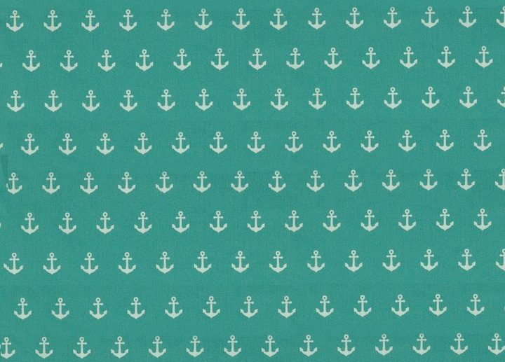 Tecido de Algodão Âncoras Pequenas Jade | Poppy