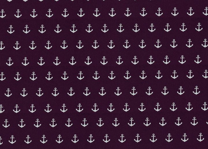 Tecido de Algodão Âncoras Pequenas Roxo | Poppy