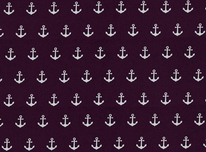 Tecido de Algodão Âncoras Roxo | Poppy