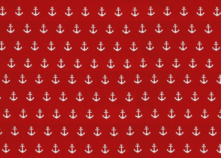 Tecido de Algodão Âncoras Pequenas Vermelho | Poppy