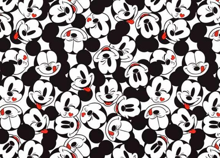Tecido Disney Cheeky Mickey Branco