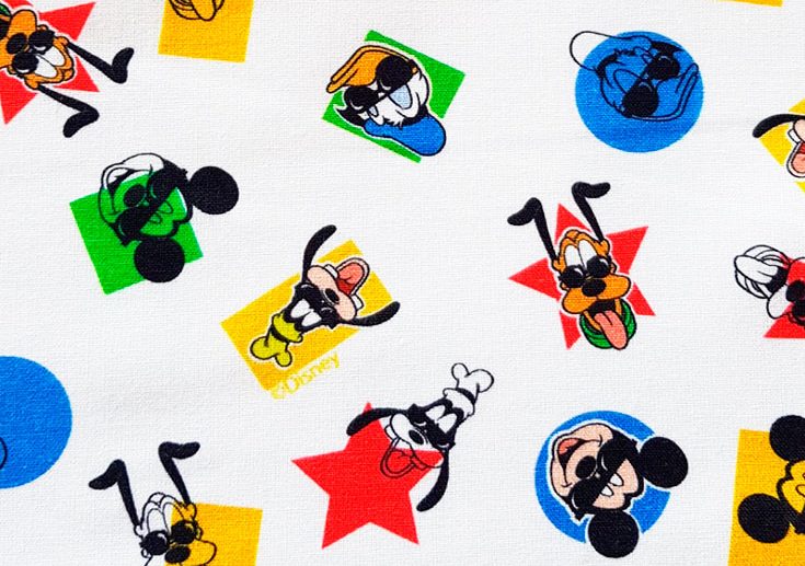 Tecido Disney Mickey & Friends Óculos de Sol Branco