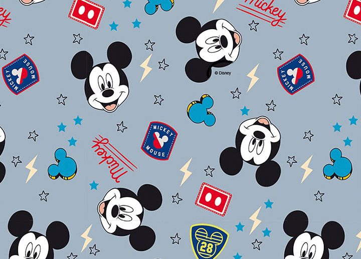 Tecido Disney Mickey Sparkle Azul