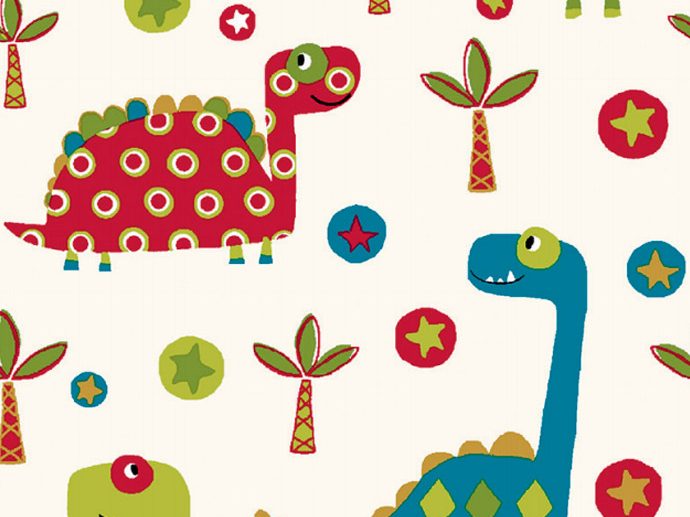 Tecido Docus Dinossauros Multicor