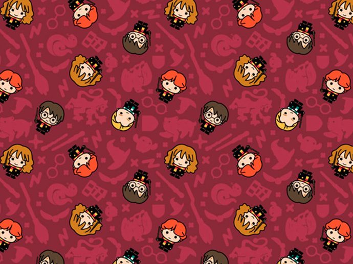Tecido Harry Potter Kawaii